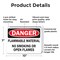 Signmission Flammable Material No Smoking Or Open Flames Danger Sign, Plastic, 10in W x 7in L, 2PK OS-2PACK-DS-P-710-L-19370 - alternate 4
